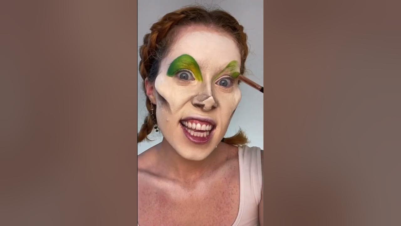 Cruella Deville 101 Dalmatians makeup transformation
