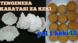 TENGENEZA KARATASI ZA KEKI NYUMBANI//PIKA KEKI 12 KWA YAI 1