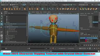 Maya 2025 Character Rigging Tutorial Part-11 (How to Mirror Skin Weight in Maya)