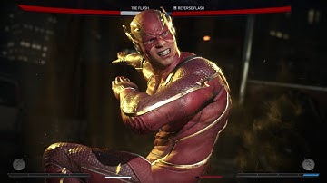 Injustice 2 - Chapter 4 Invasion: Flash vs Reverse Flash Fight Gameplay (T-Rex Special Sequence)