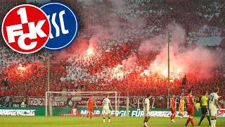 Choreo, Pyro der FCK und KSC Fans | Kaiserslautern vs. Karlsruher SC