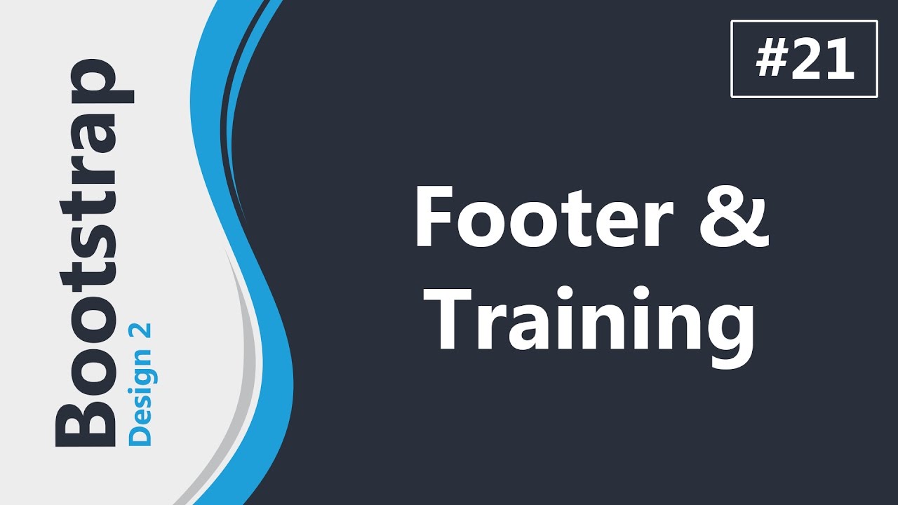 Twitter Bootstrap 3 Design 2 In Arabic #21 - Creating Footer and Training