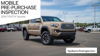2018 Toyota Tacoma pre-purchase inspection