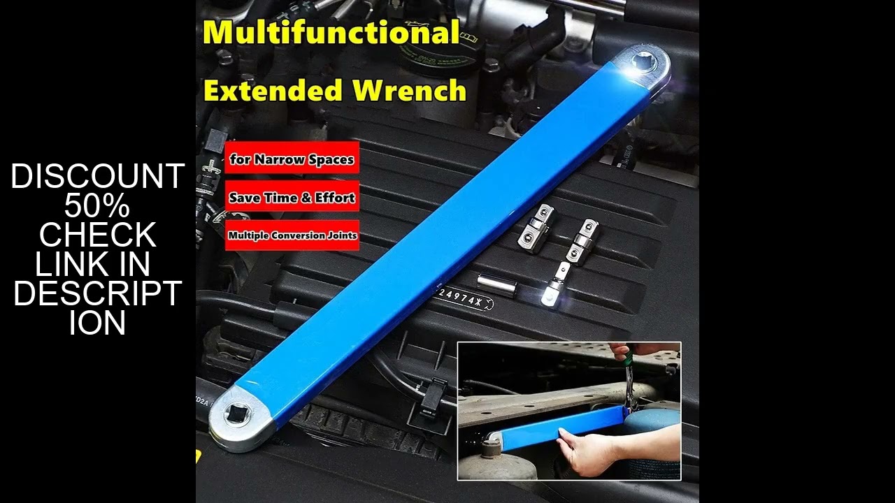 Professional Zero Offset Extension Wrench Motorcycle Repair Tool Tight Space Extension Tool 1/2 in.
