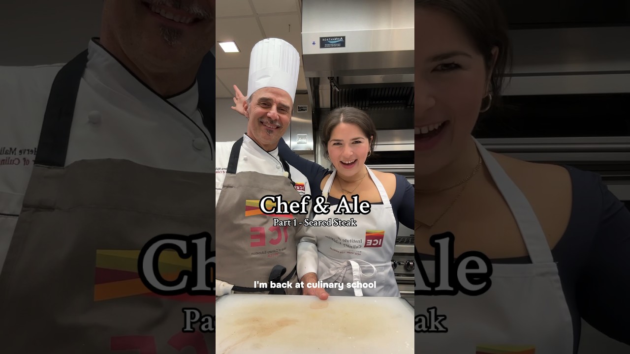 IM BACK AT CULINARY SCHOOL with my Instructor teaching you how to sear a steak!🥩 