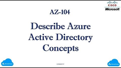 AZ-104:- Describe Azure Active Directory Concepts