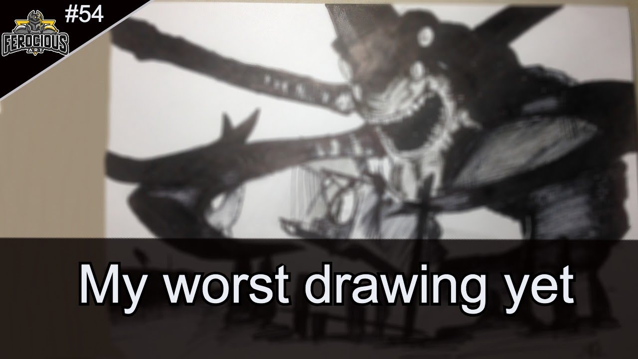 My worst drawing yet (day 54/100) - YouTube