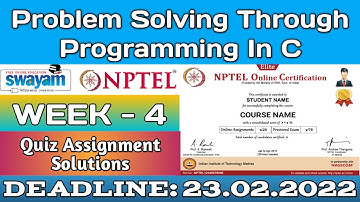 Problem solving through Programming In C NPTEL Week 4 Assignment 4 Solution | January 2022
