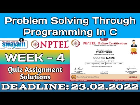 Problem solving through Programming In C NPTEL Week 4 Assignment 4 Solution | January 2022