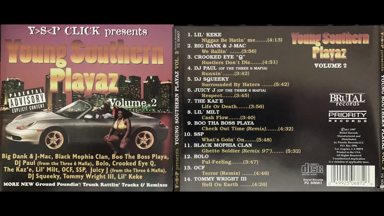 (6. JUICY J - RESPECT - YOUNG SOUTHERN PLAYAZ VOL. 2) YSP Three 6 Mafia  TRIPLE SIX MEMPHIS DJ PAUL