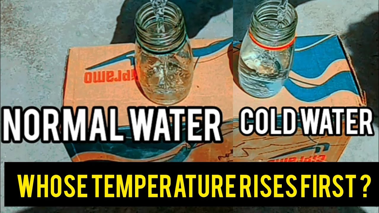 whose temperature rises first? -cold water /normal water #experiment # ...