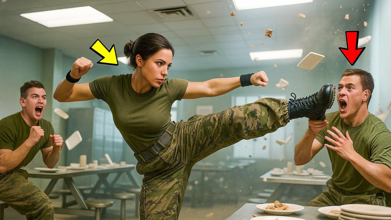 Elf Rekruten dachten, sie könnten sie in der Kantine einkesseln 30 Sekunden später wussten sie, wer