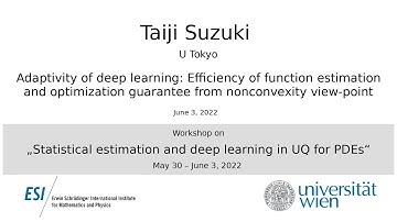 Taiji Suzuki - Adaptivity of deep learning: Efficiency of function estimation and optimization....