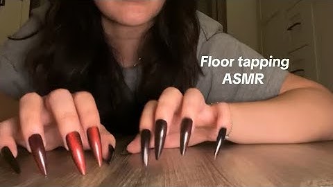 ASMR floor tapping and scratching with fake nails (lofi)