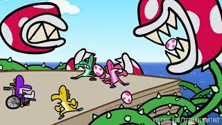 Piranha Plants wrap around Yoshi's Story Book @TerminalMontage