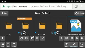 Android app and mobile UI of HTTP Commander
