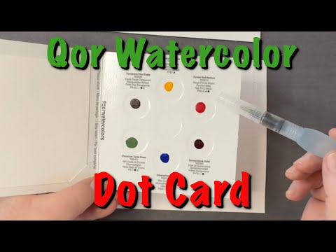 Qor Watercolor Dot Card Sample