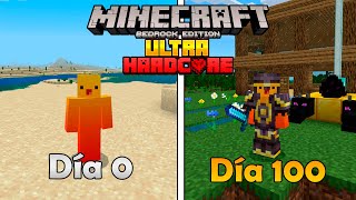 Sobreviví 100 Días en MINECRAFT ULTRA HARDCORE BEDROCK image