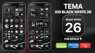 ТЕМА iOS ЧЕРНО-БЕЛЫЙ 26 ДЛЯ INFINIX/TECNO/ITEL, НОВЕЙШАЯ 2026 ГОДА !!! screenshot 4