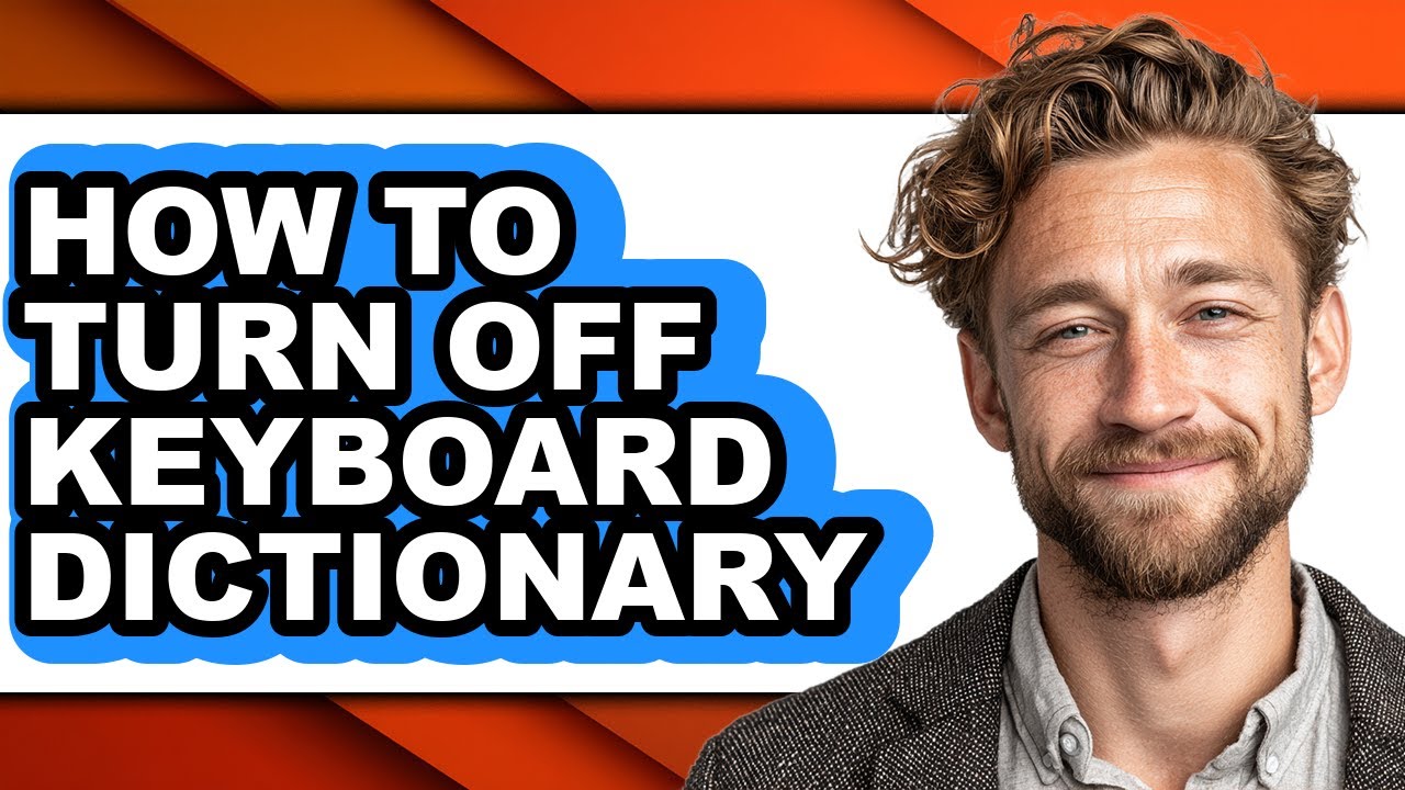 How to Turn Off Keyboard Dictionary (updated) - YouTube