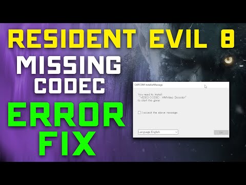 Resident Evil 8 Village - Missing "WMVideo Decorder"  Codec Error Fix TUTORIAL