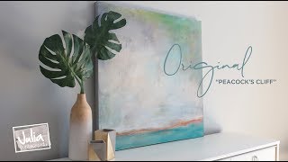 Peacock’s Cliff - Original Abstracted Landscape Painting by artist Julia Contacessi screenshot 5