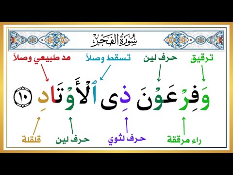 تعلم كيف تقرأ سورة الفجر بأحكام التجويد الطريقة الصحيحة لحفظ القرآن الكريم بسهولة ويسر