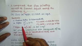 Difference between  Schottky Defects and  Frenkel Defects, Solid State , Unit 6 Class 12 Chemistry