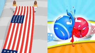 Flag Painters Vs Level Up Balls - All Level Gameplay Android Ios