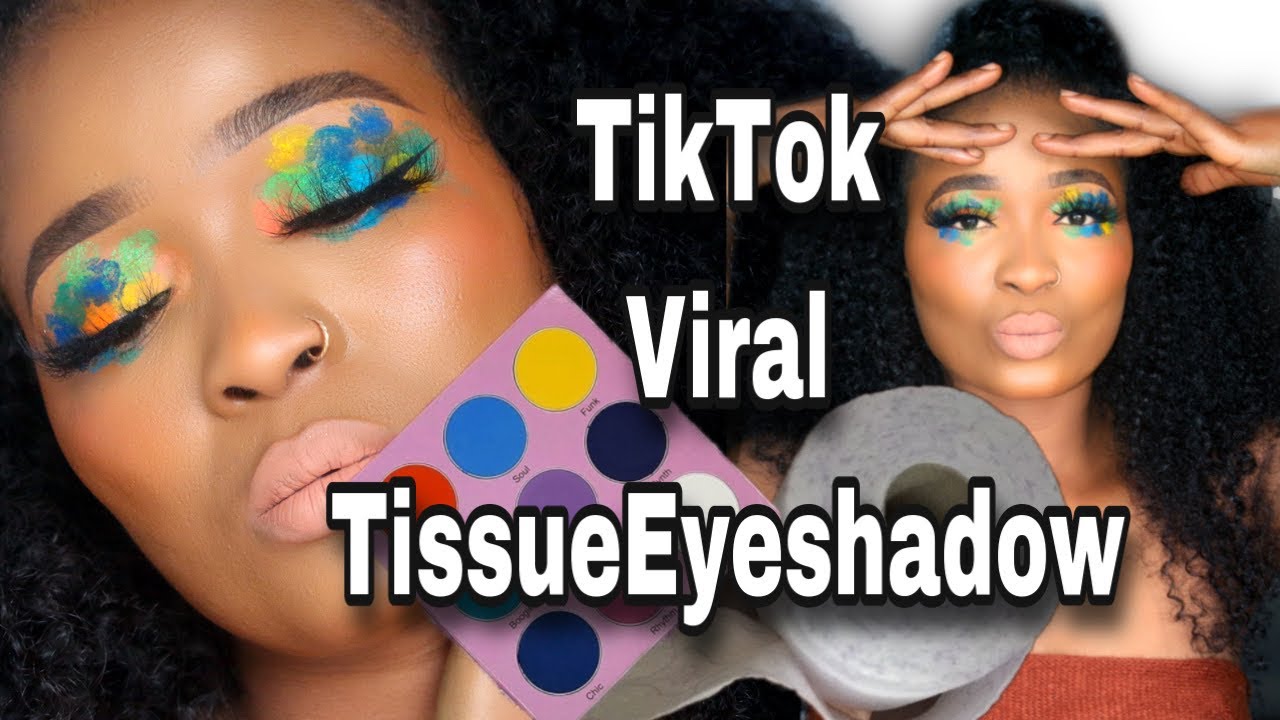 Trying out VIRAL TIKTOK TISSUE EYESHADOW TREND Makeup Tutorial 