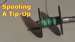 Ice Fishing - Spooling A Tip-Up 