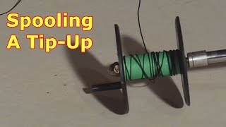 Ice Fishing - Spooling A Tip-Up
