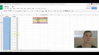 Google Sheets   Mean,Median,Mode,Range