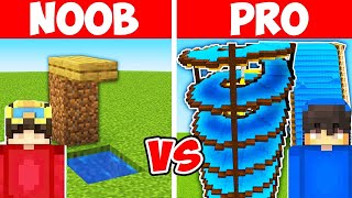 NOOB vs PRO: DEV SU PARKI YAPI KAPIŞMASI (Minecraft)