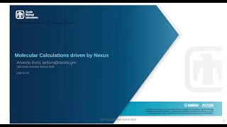 Molecular Quantum Monte Carlo calculations using Nexus - QMC and QMCPACK Summer School 2025 (4.2/7)