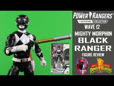 Power Rangers Lightning Collection MMPR BLACK RANGER Mighty Morphin Adam Park Wave 12 Figure Review