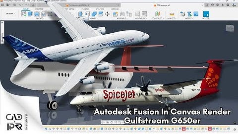 In Canvas render | Autodesk Fusion 360 I Airbus A380 I ATR Aircraft #technology #youtube @airbus
