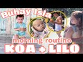 Lilo and Koa morning routine sarap sa beach napaka refreshing lakad lakad with Mami Andi at Philmar