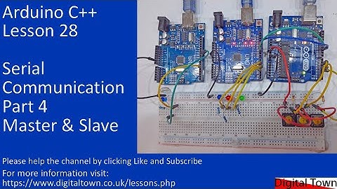 #143 Arduino C++ Lesson 28 - Serial Communication Part 4, Network protocols Master and Slave