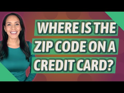 Where is the zip code on a credit card?