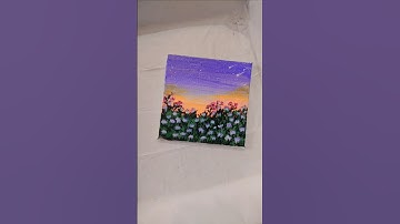 Canvas painting 💜✨ #art #canvas #canvaspainting #canvatutorial #painting #scenarios #artist #artwork