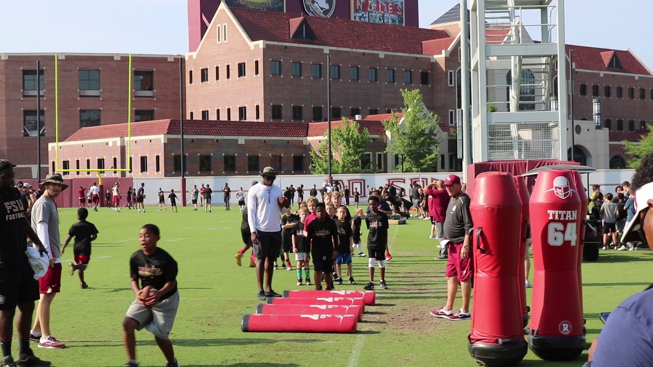 WILLIE TAGGART FSU CAMP 6-4-18 AJ WR DRILL (TALLAHASSEE, FL.)