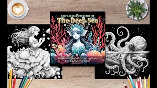 [Flip Through] Black background coloring book: Magical Midnight of the Deep Sea - by Reflect Rio