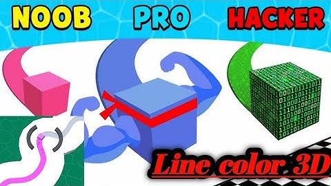 🔥Noob vs pro vs Hacker - Line color 3D🔥| line color 3D - walkthrough gameplay |