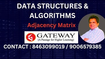 Adjacency Matrix Representation of Graphs | GATE CSE LECTURES | UGC NET COMPUTER SCIENCE LECTURES
