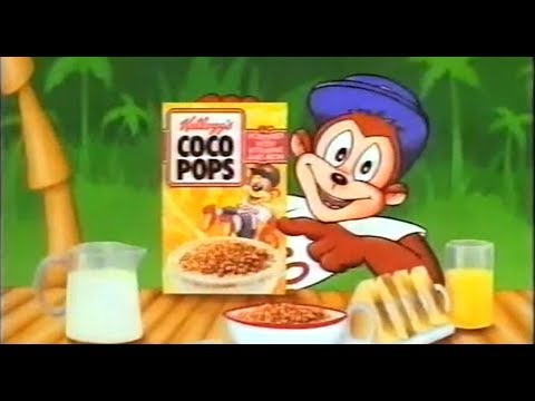1980 - 2019 Kelloggs Coco Pops Cereal Adverts Covering 40 Years