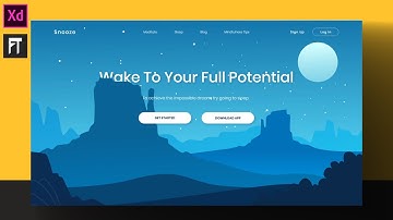 Website UI Design Process - Start to Finish in Adobe XD - Parallax Animation (Speed Process)