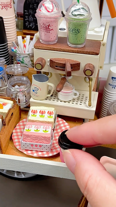 ASMR Miniature Cafe Setup: Tiny Breakfast Cart 沉浸式摆摊| 迷你早餐咖啡车出摊☕🥪 #asmr #miniature