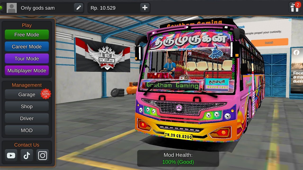 NEW TAMIL NADU BUS MOD IS INSANE! 🚌🔥 | BUSSID Tamil Gameplay