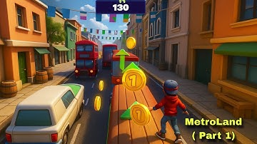 MetroLand - Endless Runner - All Levels Gameplay Pop Pi ( Part 1)